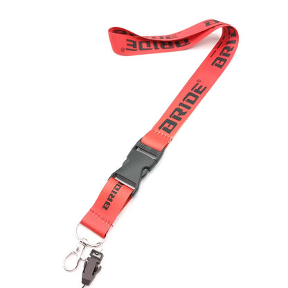 JDM Style Cars BRIDE Cellphone Lanyard JDM Racing Car Keychain Exhibitor Pass Work ID Holder Mobile Neck Strap Quick Release